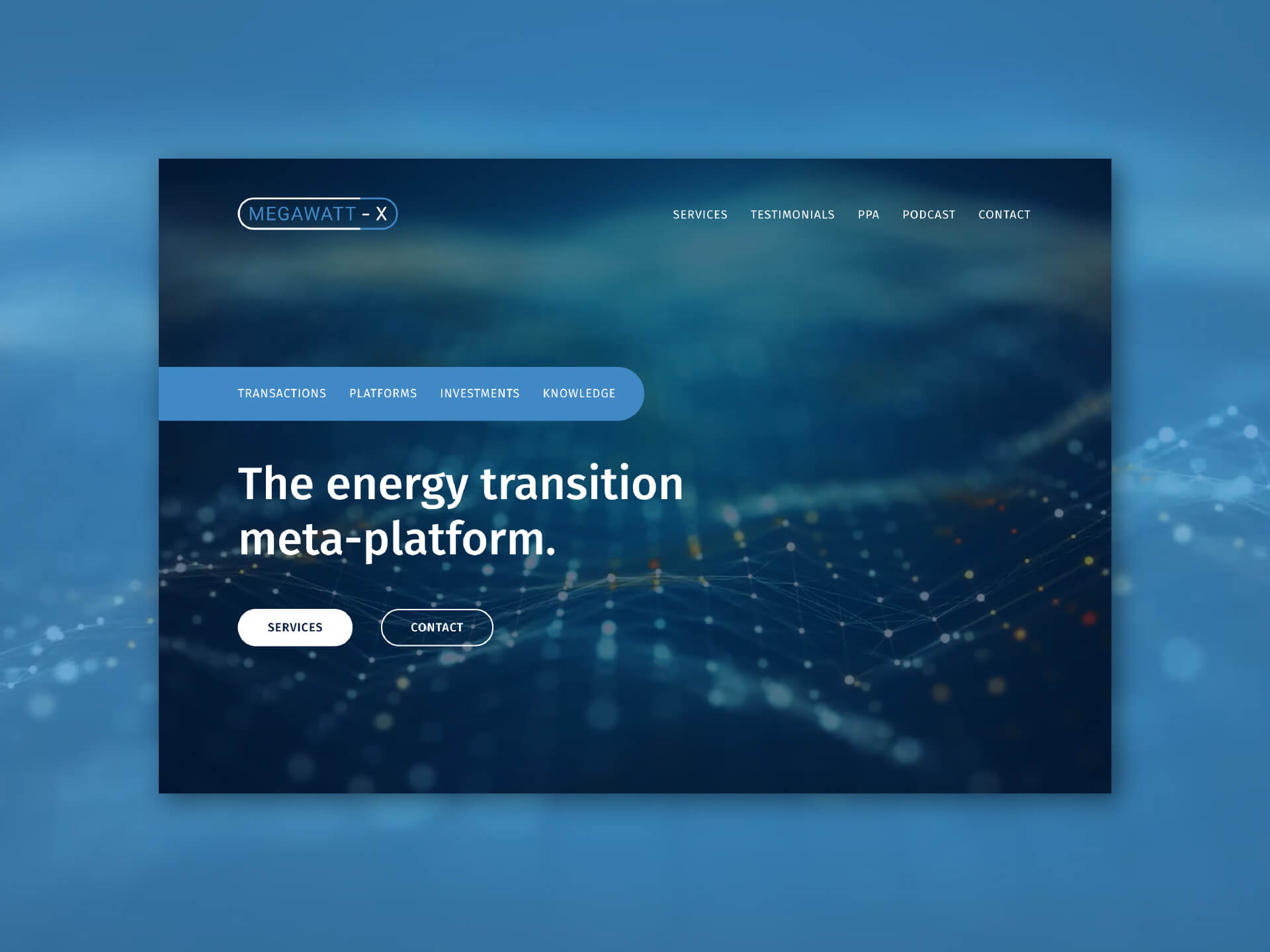 Megawatt-X - Web design and SVG animation