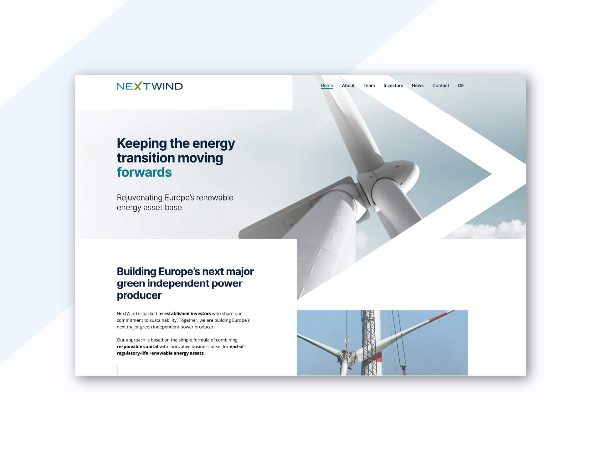 NeXtWind - Site design and Webflow development